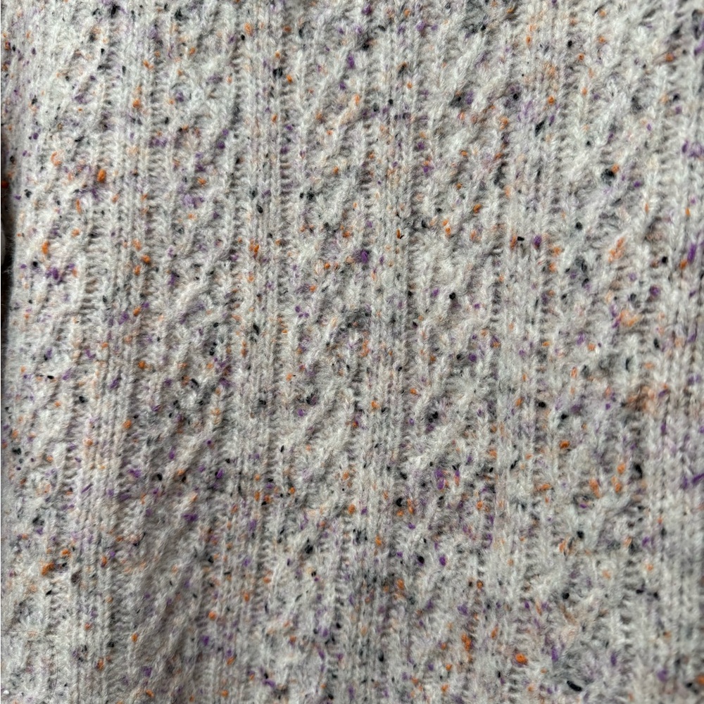 LOFT Women's Multicolor Speckled Crew Neck Sweater - Picture 2 of 4